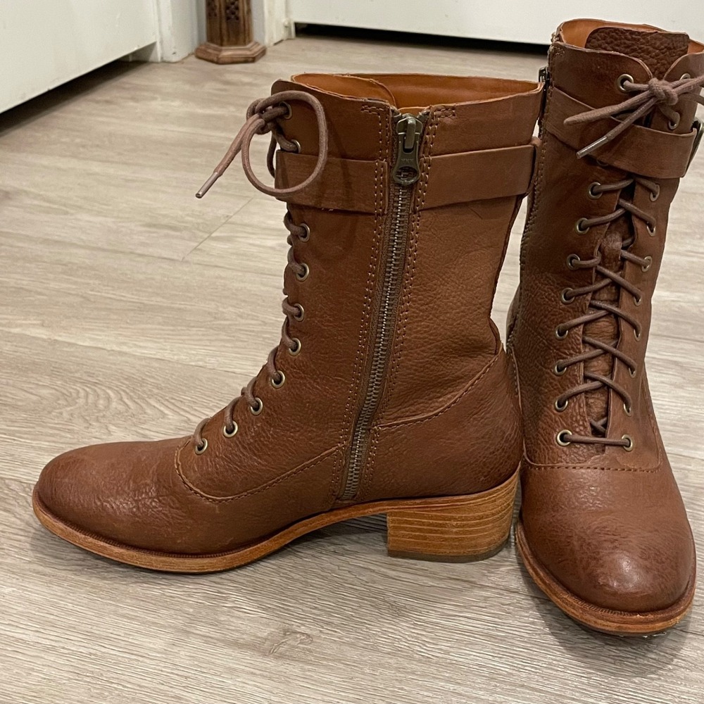 Kork Ease Mona Womens Boot Leather Renaissance Brown Whimsigoth Ren Faire 7M - Picture 2 of 7